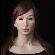 (SF-N16) Soft Silicone Realist Human Face Crossdress Full Head Female/Girl Sexy Doll Fetish Mask